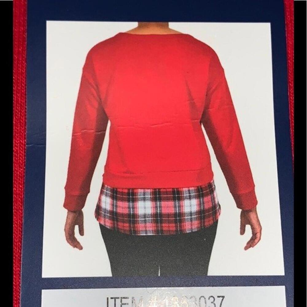 Izod Womens Tie Front 2-Fer Top Size M - Picture 5 of 5
